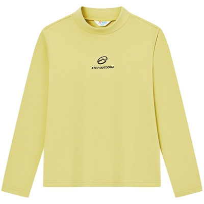 特步童装2025秋冬新款男童德绒打底衫半高领儿童长袖T恤保暖内搭