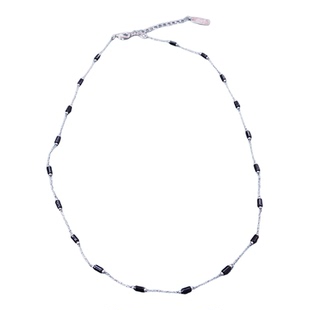 黑色管珠黑玛瑙满天星极细项链冬季锁骨链简约精致百搭原创小众