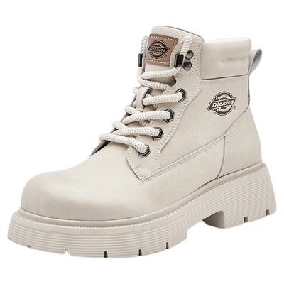 Dickies马丁靴女鞋擦色工装靴子
