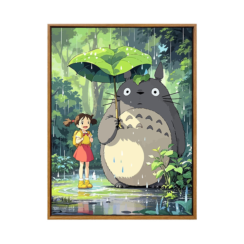雅调宫崎骏龙猫动漫diy数字油画