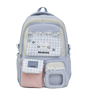 高颜值ins初中生女书包小学生三到六年级大容量女韩系高中双肩包