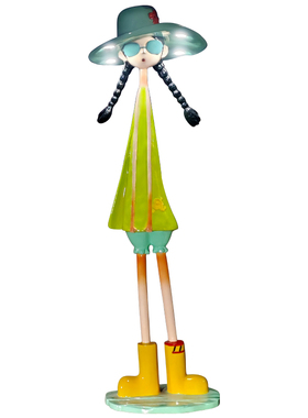 卡通女孩人物雕塑装饰摆件