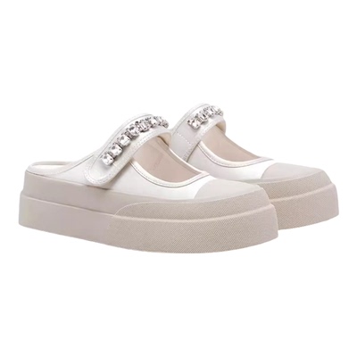 星期六休闲板鞋夏季新款浅色厚底一脚蹬舒适女凉鞋SSC2114C4U