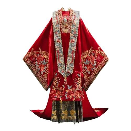 明制汉服婚服2025年新款重工礼服古代汉服新娘嫁衣凤冠霞帔出租