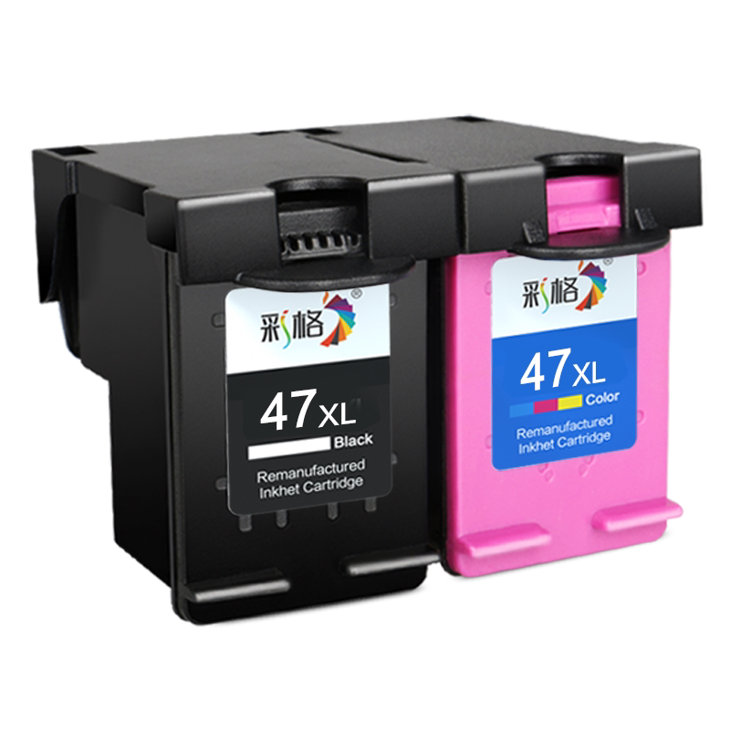 彩格适用惠普47墨盒HP DeskJet 4800 4825 4826 4829 4828 4877 4926喷墨黑彩色4976打印机连喷DJ4925非原装