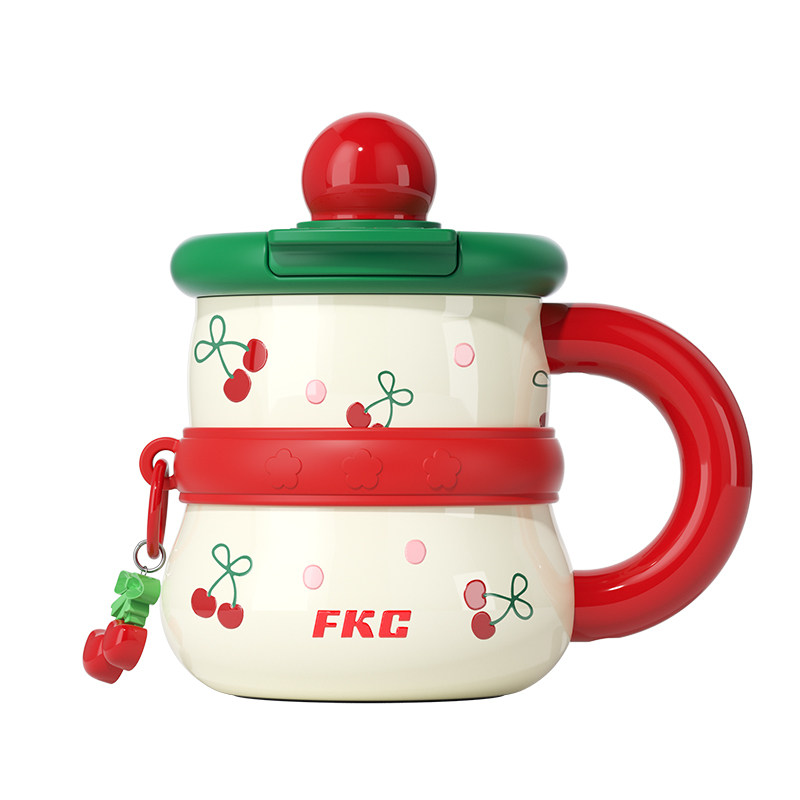FKC双饮口316L内胆保温杯400ml