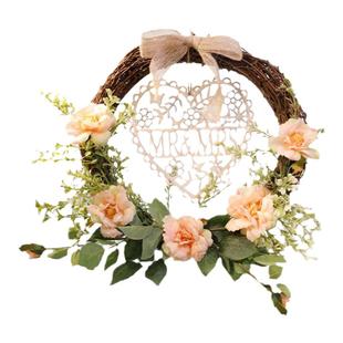 新年墙面复古装饰创意背景墙餐厅绿植壁挂仿真花工业风遮丑挂饰