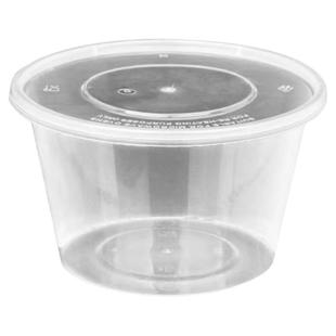 一次性餐盒圆形透明1000毫升带盖子打包外卖饭盒加厚塑料快餐保鲜