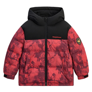 ask新年装儿童羽绒服2025冬季新款男童羽绒外套大童保暖90白鸭绒