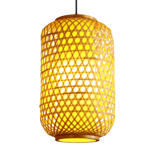 定制竹编灯笼吊灯中式火锅店餐厅餐饮店复古仿古红色竹子户外灯具