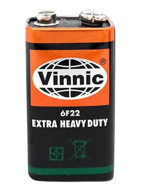Vinnic 9V宝宝额温枪电池 烟雾报警器无线话筒万用表6F22体温枪用
