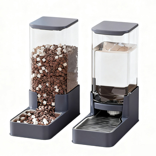 猫碗自动喂食器猫咪饮水机狗碗饭盆猫粮投食喝水一体水碗宠物用品