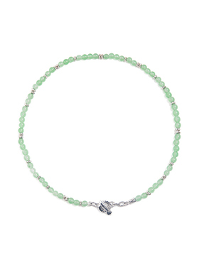 盐岛锦鲤系列东陵玉串珠项链choker颈链锁骨链轻奢高级感气质