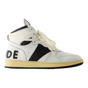 Rhude Rhecess Hi 光面揉皱牛皮高帮运动鞋 男士