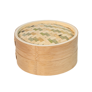 竹制手工蒸笼家用铝包边蒸笼不锈钢包子饺子蒸笼竹制笼屉商用蒸笼