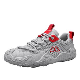 潮牌男鞋夏季网面透气休闲百搭男士跑步轻便软底防滑工作运动潮鞋