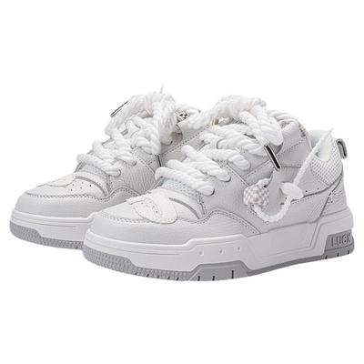 Lucx转运鞋汪苏泷明星同款厚底面包鞋百搭小众潮牌情侣小白鞋女款