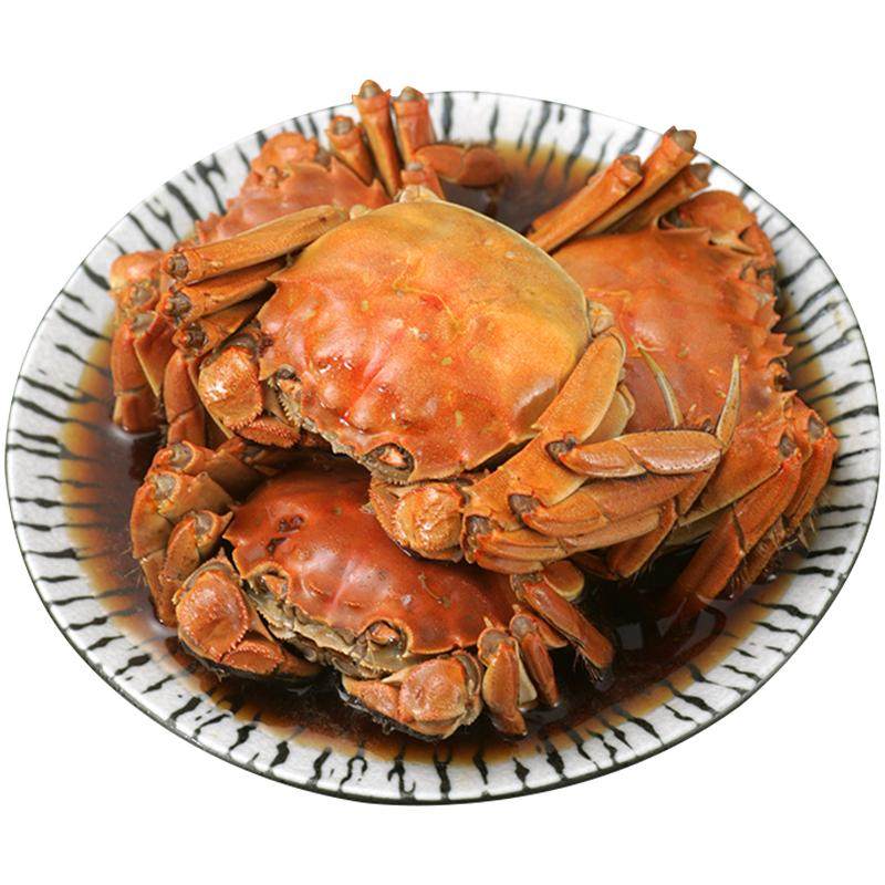 [拍1发5盒]全公花雕熟醉蟹大闸蟹即食熟食海鲜非散装生腌活呛螃蟹