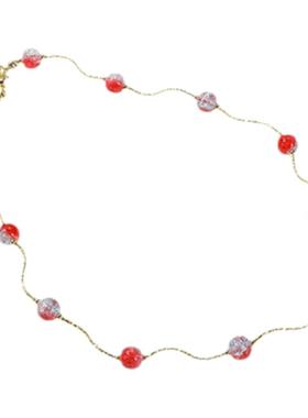 新年富贵高级感红色琉璃串珠手链项链秋冬复古小众手串颈链锁骨链