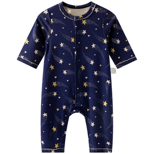 【星穹】aqpa爱帕宝宝儿童春秋长袖前开连体衣婴幼儿春秋新品哈衣