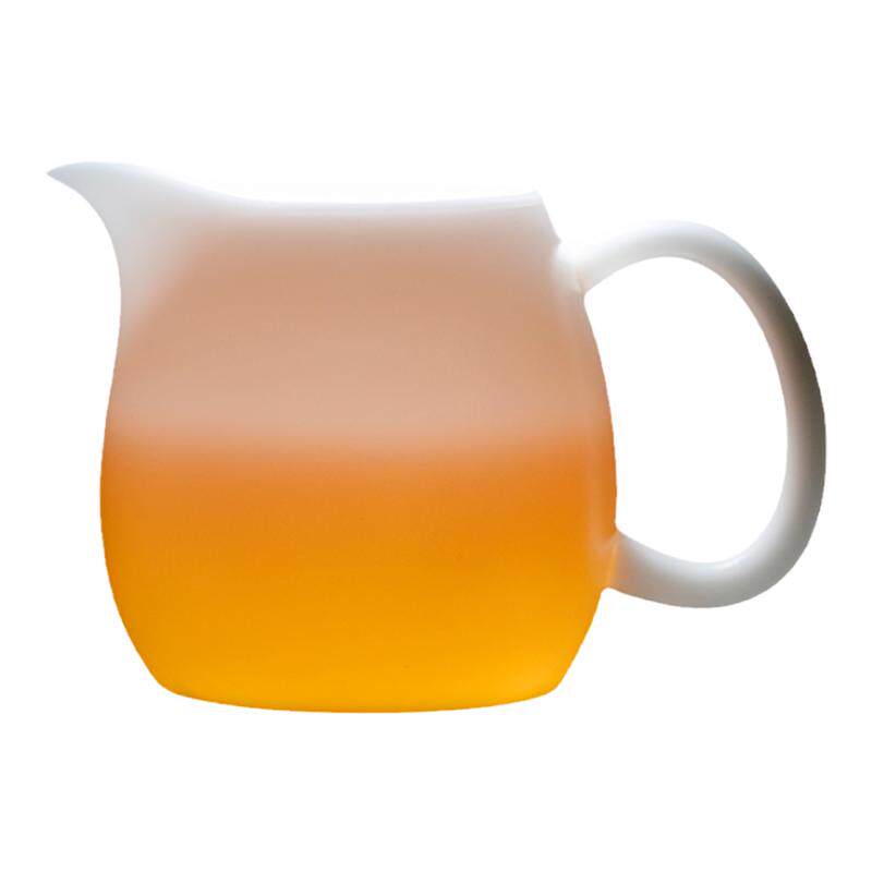 钰铨龙门冰种玉瓷薄胎手柄公道杯