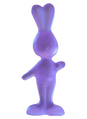 日式可爱风玻璃紫色兔子桌面摆件