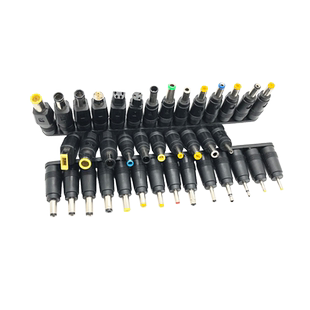 景赛dc直流电源转换头5.5*2.1转4.0*1.7/3.5*1.35/2.5*0.7圆孔母对公38件套笔记本转接头电源适配器转换插头
