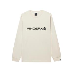 fingercroxx男装秋冬时尚字母图案圆领长袖T恤2024新品00744XN