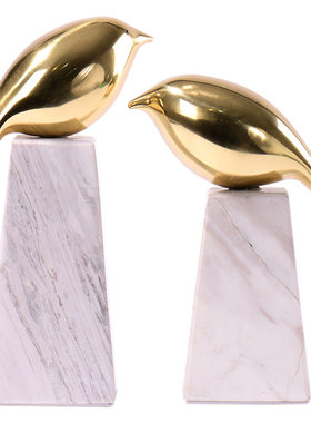 轻奢风金属大理石几何软装饰品