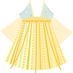 乌扣.锦瑟 女童汉服长袖襦裙春秋款儿童超仙古风连衣裙古装超仙