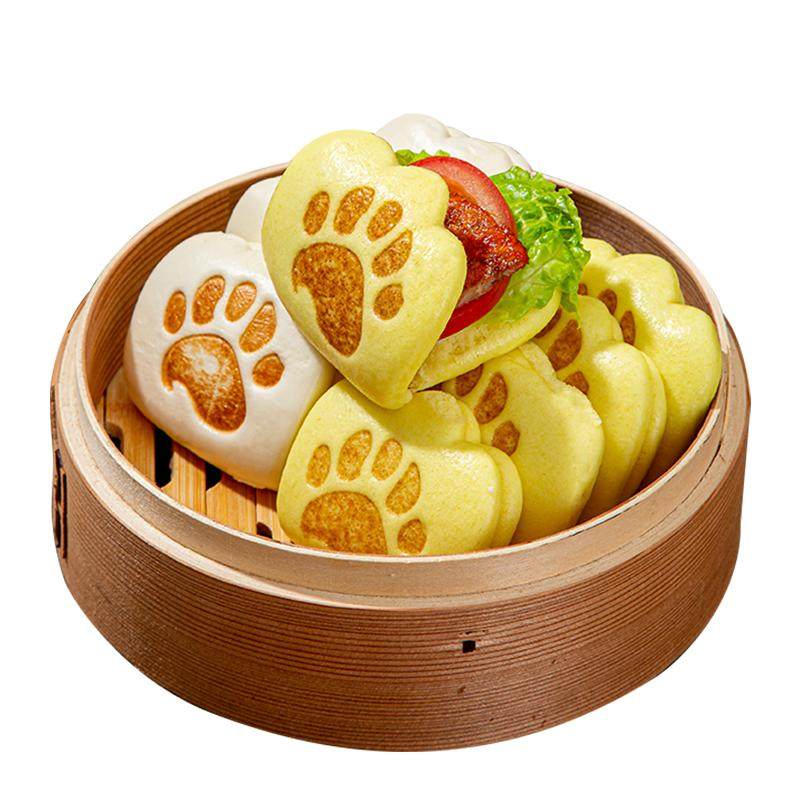 虎扒包儿童早餐半成品荷叶饼肉夹馍饼胚学生馒头速冻面点营养早饭