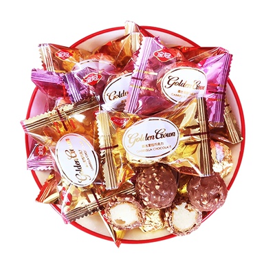 金冠枕式球形巧克力结婚喜糖礼物