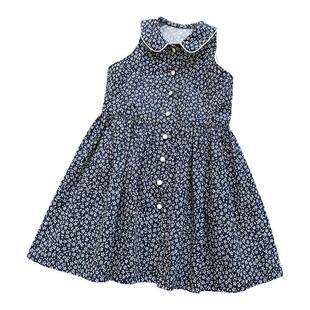 布懂时光会员福利 自主打版图样女童翻领无袖连衣裙1:1纸样BD-007