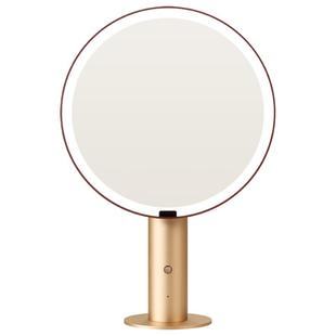 MUID金属镜台式led智能梳妆镜桌面轻奢高清化妆专用美妆镜子带灯