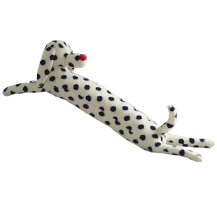 INLIFEHOME长条斑点狗睡觉抱枕玩偶毛绒靠枕腰枕沙发床上夹腿靠垫