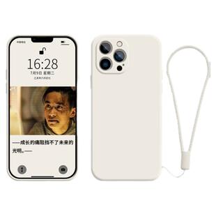 适用苹果17promax手机壳新款液态硅胶iPhone16pro带挂绳保护套15PM全包高级感彩绘14纯色男女13防摔保护套软