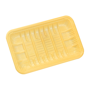 生鲜木纹托盘一次性牛肉猪肉排骨打包盒1912长方形扇形包装盒塑料