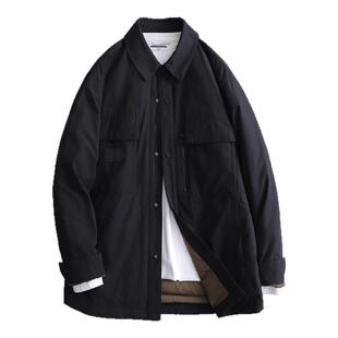 轻薄款男士冬季保暖简约潮流白鸭绒羽绒服外套日系翻领秋冬新款