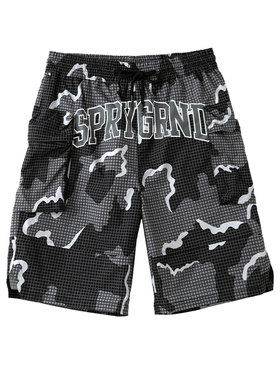 SprayGround迷彩工装短裤鲨鱼嘴