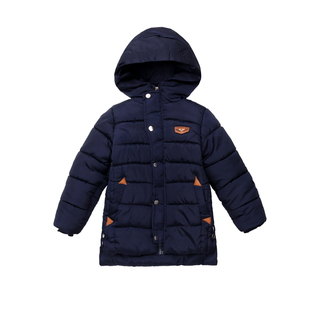 男童棉服拜年服加绒加厚秋冬保暖中大童棉袄冬外套儿童棉衣中长款