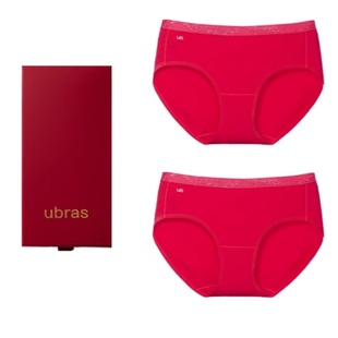 ubras红内裤女男士纯棉抗菌底裆四角裤幸运红生肖结婚礼新年2条装
