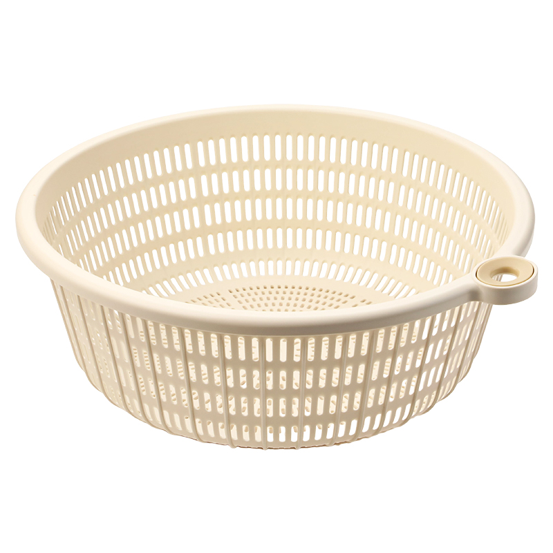 洗菜篮塑料镂空洗菜盆沥水篮子大号圆形水果篮厨房家用超厚食品级