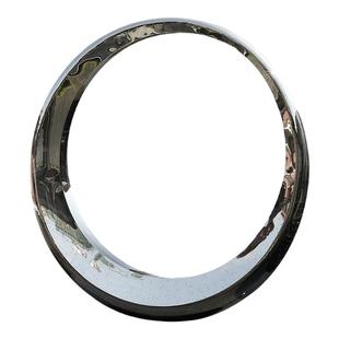 不锈钢水景雕塑定制大型圆环羽翼水花飘带抽象月亮异形景观摆件