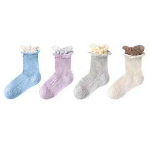 小黑托昵尼2026夏女童袜子网眼宝宝中童运动袜儿童无骨中筒袜