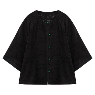 萧娘【水调歌头】香云纱花窑新中式外套桑蚕丝国风女宽松外套5427