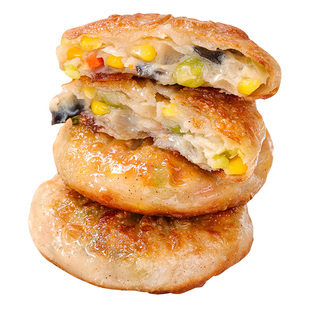 锦溪麦田薄皮膳食肉蔬饼玉米鸡肉饼早餐半成品加热即食饱腹健身