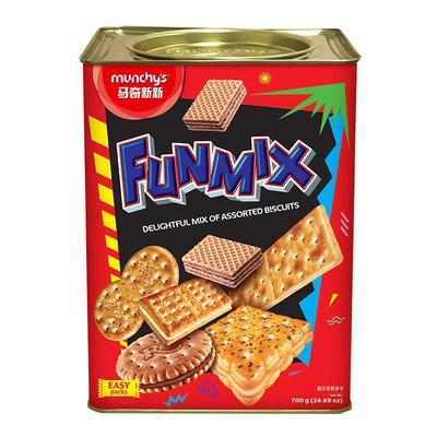 马奇新新进口什锦礼罐威化饼干