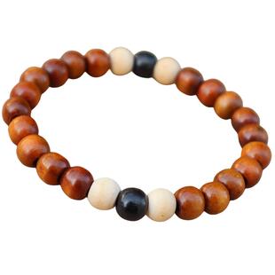 单圈仿紫檀木质手串108 216颗多圈8mm手链法轮结串珠用品男女念珠