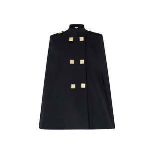 MD千亿【墨色雅韵】冬季休闲百搭保暖女装羊毛妮子披肩斗篷