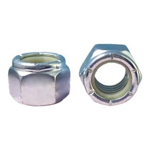 镀锌尼龙防松锁紧螺母304不锈钢英美制UNC/UNF防滑自锁六角螺丝帽